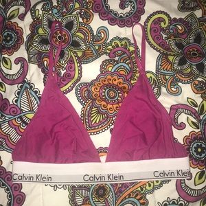 Hot pink Calvin Klein triangle bralette